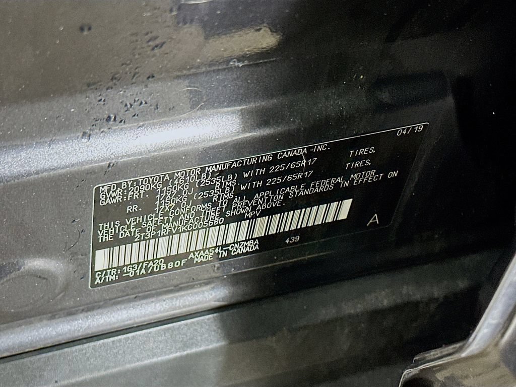 Used 2019 Toyota RAV4 XLE w/ Convenience Package AWD/4WD image 35