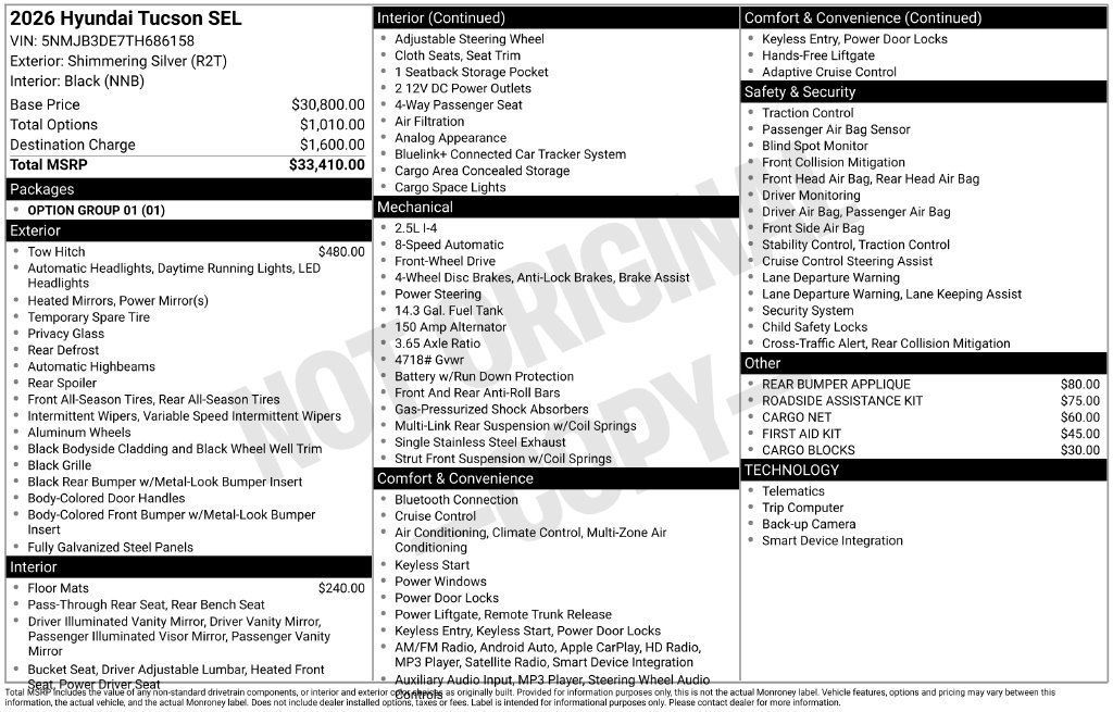 Certified 2026 Hyundai Tucson SEL FWD image 32