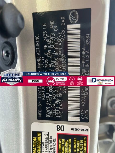 Used 2022 Lexus ES 350 350 w/ Premium Package image 37