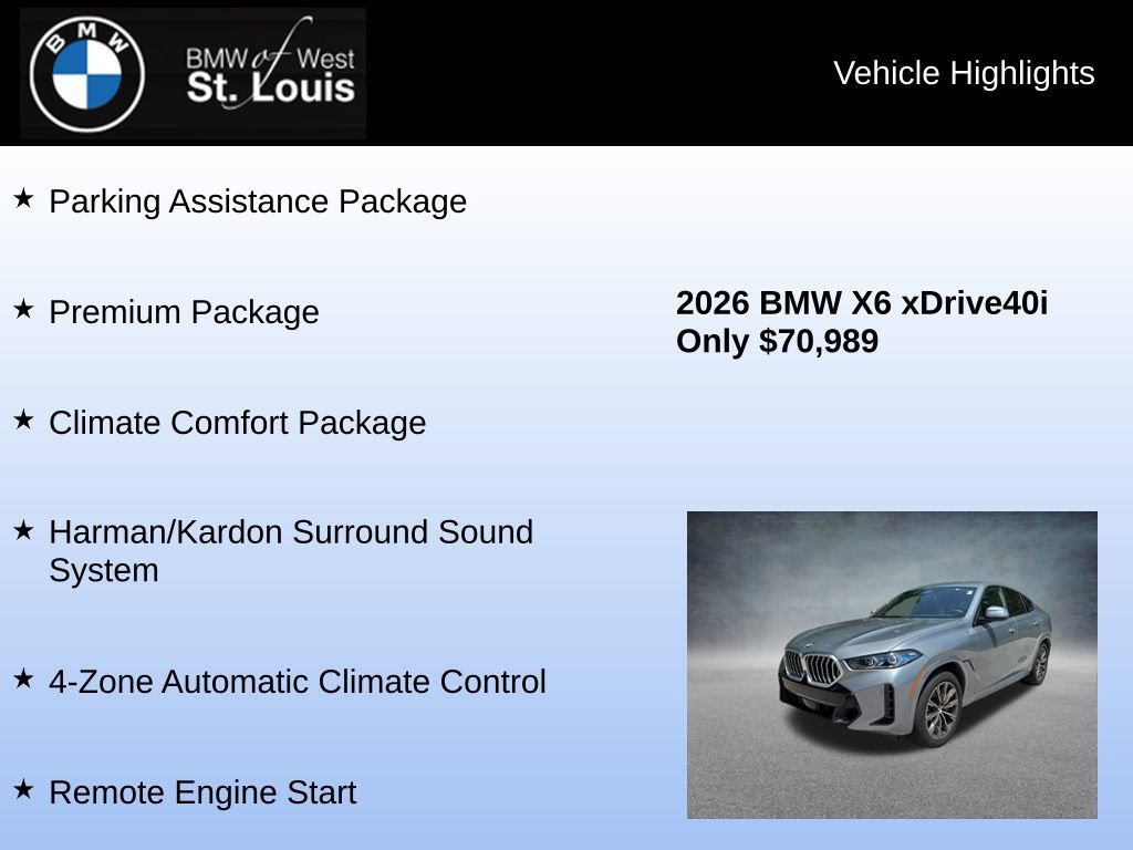 Used 2026 BMW X6 xDrive40i AWD/4WD image 8