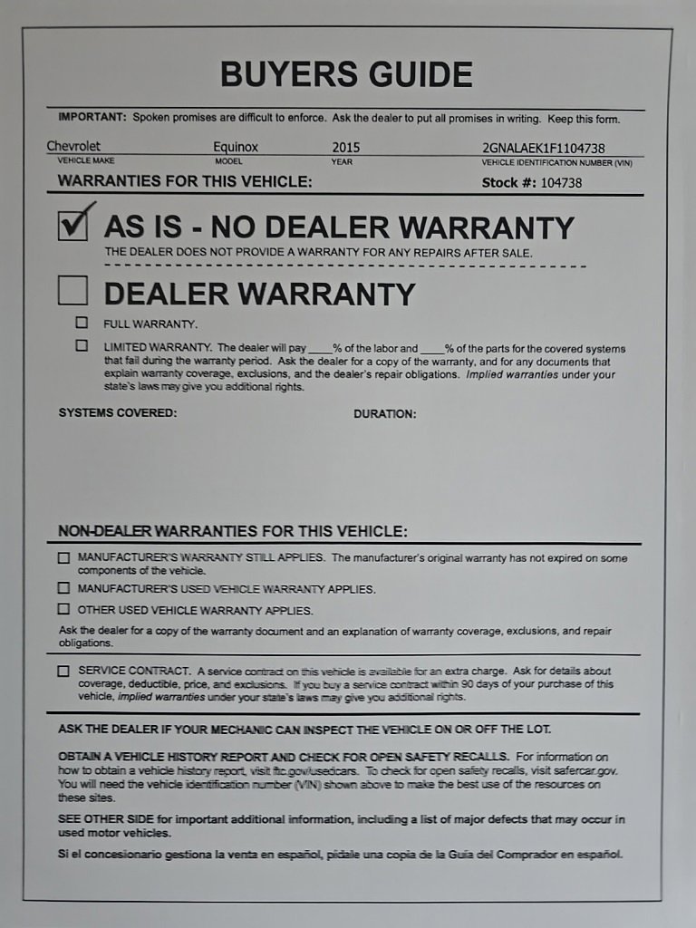 Used 2015 Chevrolet Equinox LS image 30