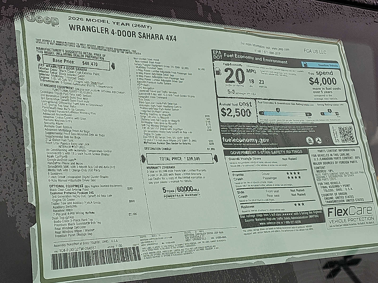 New 2026 Jeep Wrangler Unlimited Sahara AWD/4WD image 19