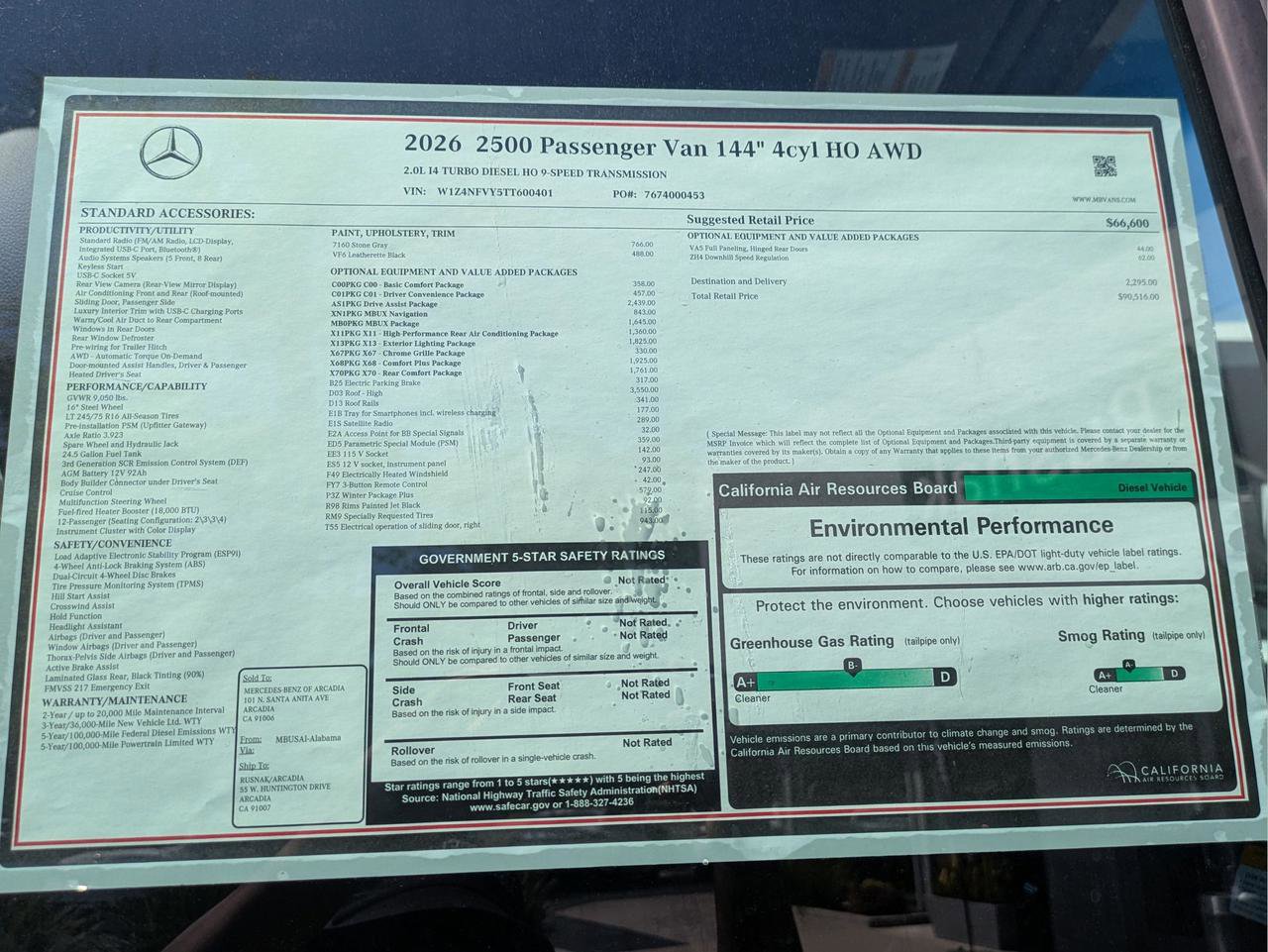 New 2026 Mercedes-Benz Sprinter 2500 image 8