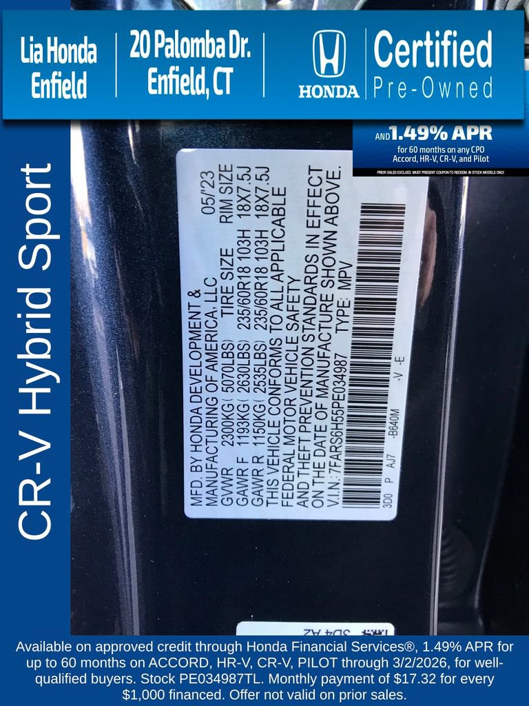 Certified 2023 Honda CR-V Sport image 16