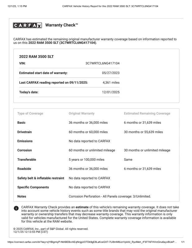 Used 2022 RAM 3500 SLT w/ Quick Order Package 2YG SLT image 25