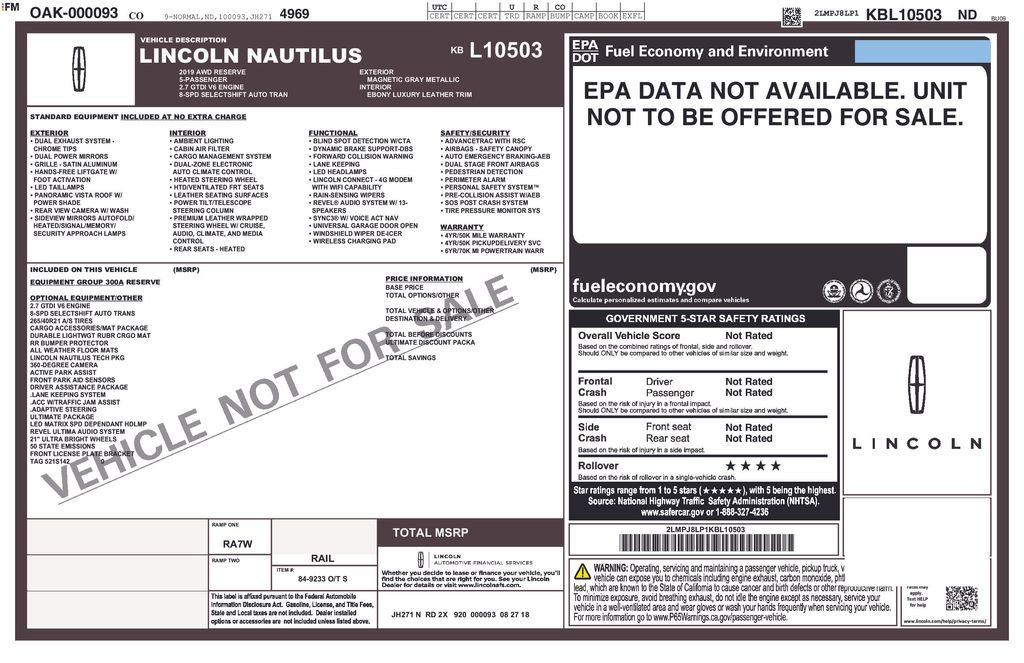 Used 2019 Lincoln Nautilus Reserve w/ Ultimate Package image 26