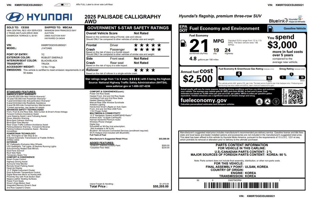 Used 2025 Hyundai Palisade Calligraphy image 3