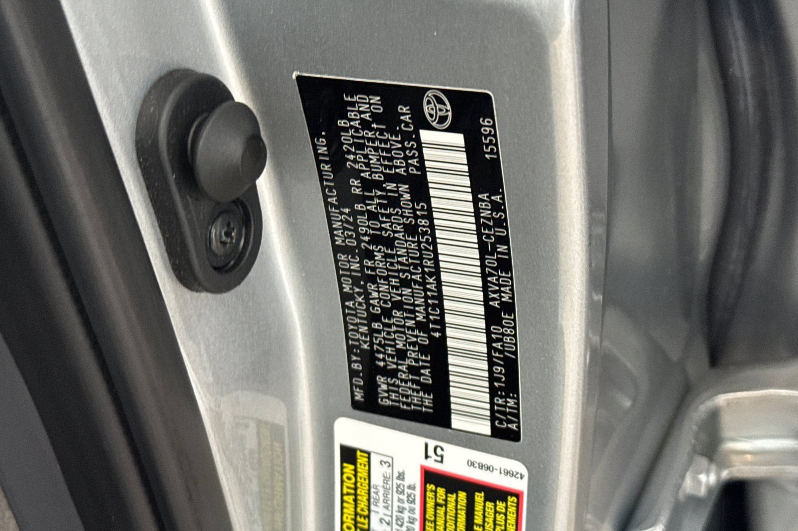 Certified 2024 Toyota Camry LE FWD image 27