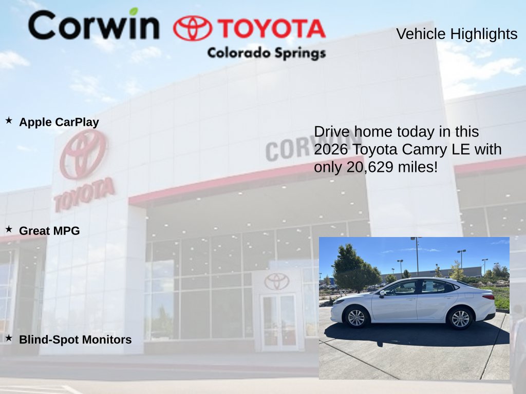 Used 2026 Toyota Camry LE FWD image 6