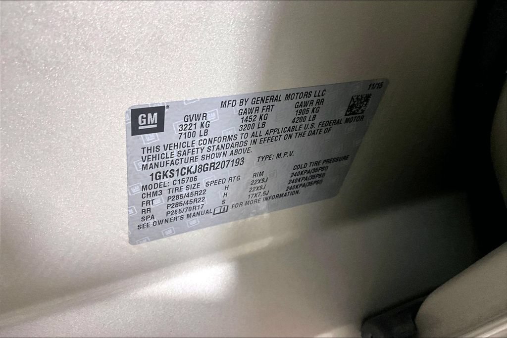 Used 2016 GMC Yukon Denali w/ Open Road Package RWD image 27