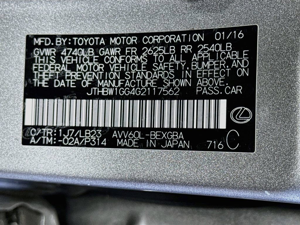 Used 2016 Lexus ES 300h FWD image 17