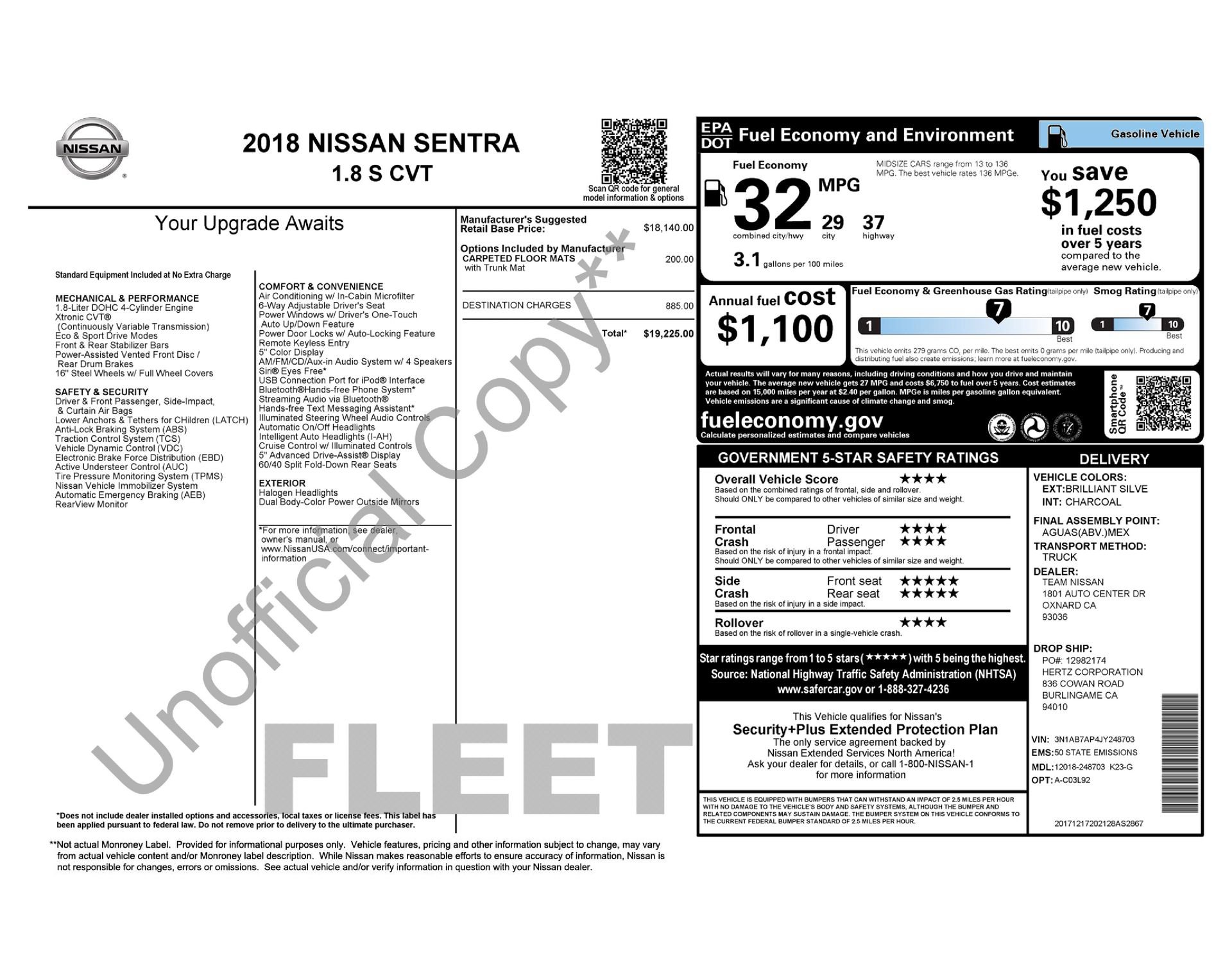 Used 2018 Nissan Sentra S FWD image 20