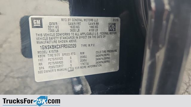 Used 2015 Chevrolet Tahoe LT AWD/4WD image 32