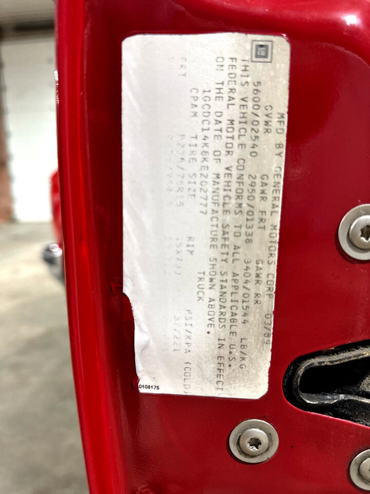 Used 1989 Chevrolet Silverado 1500 2WD Regular Cab image 59