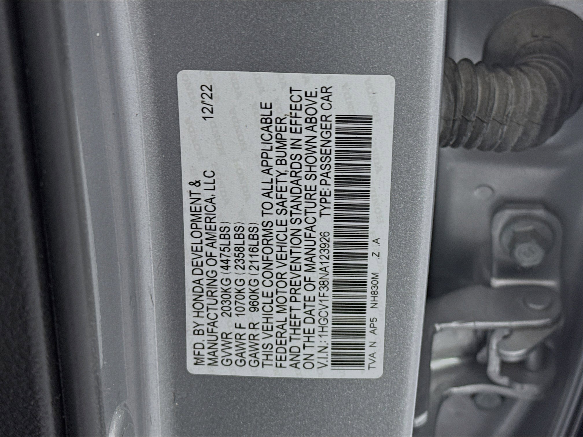 Certified 2022 Honda Accord Sport image 29