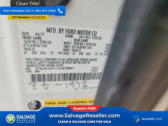 Used 2017 Ford Expedition EL XLT w/ Equipment Group 202A image 17