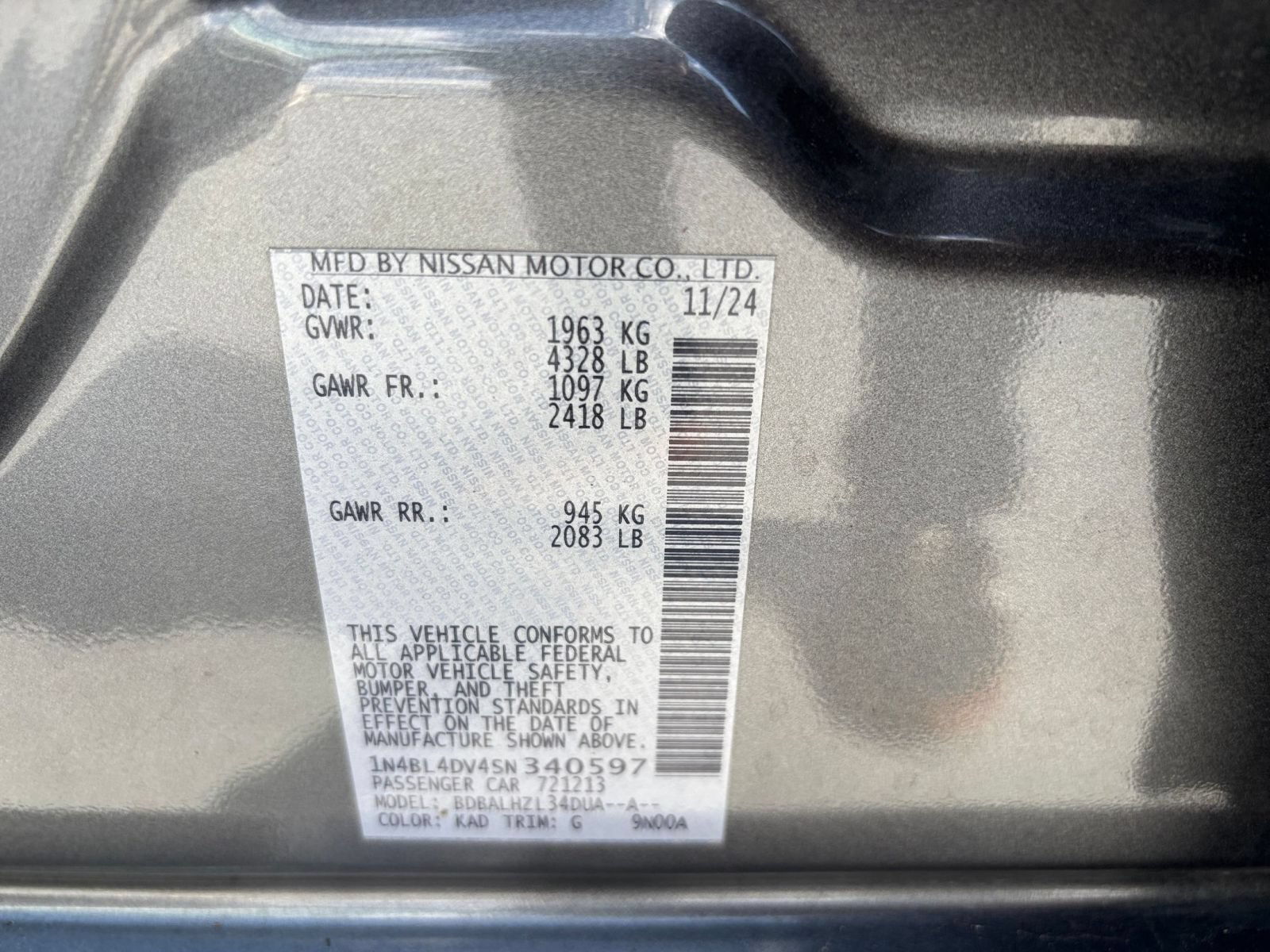 Used 2025 Nissan Altima 2.5 SV FWD image 28
