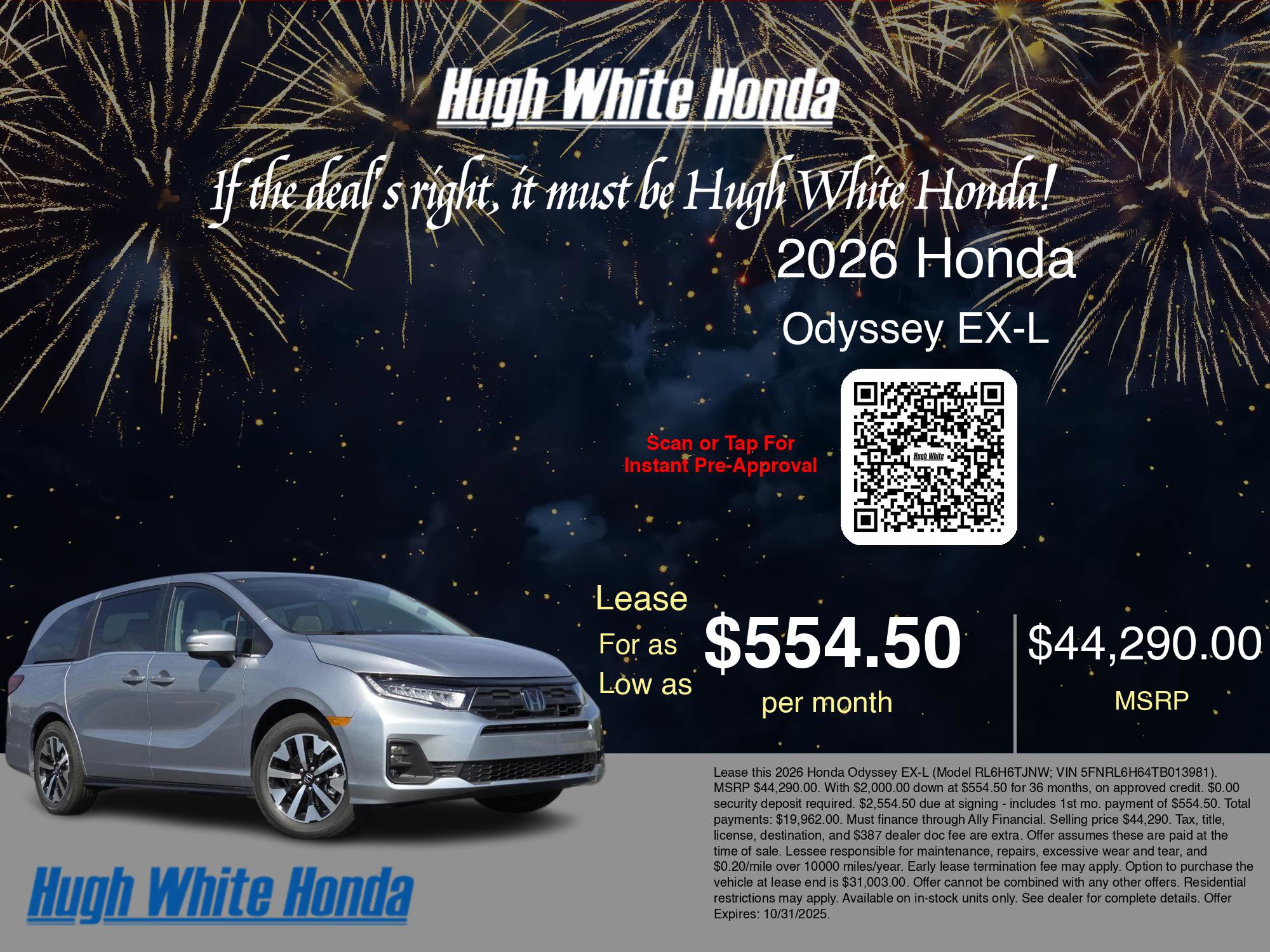 New 2026 Honda Odyssey EX-L image 3