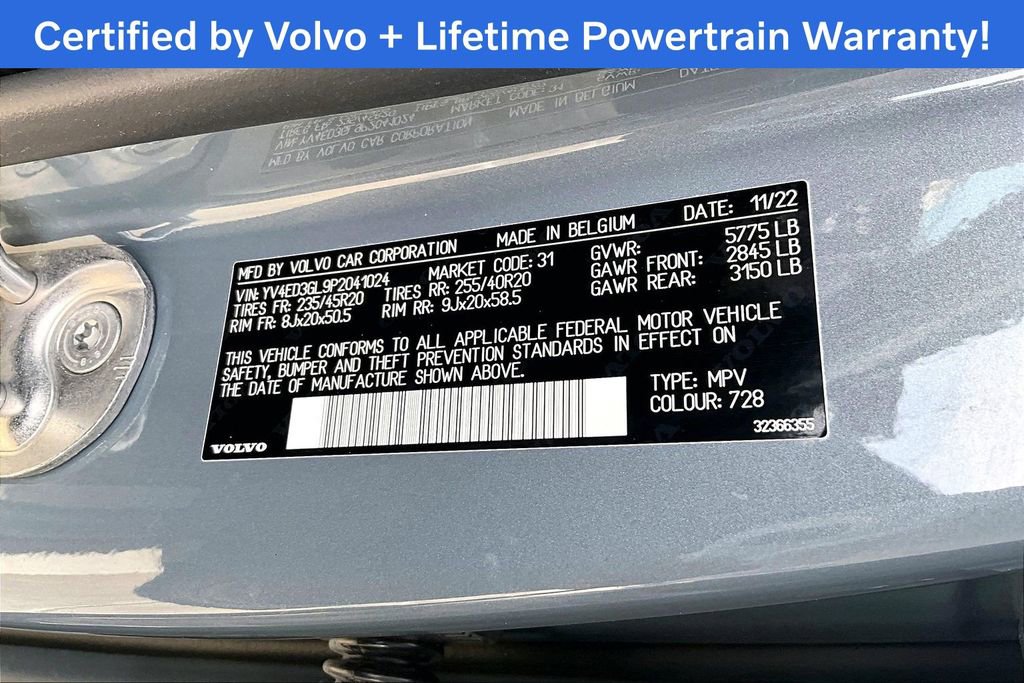 Certified 2023 Volvo C40 P8 Recharge Plus w/ Climate Package image 45