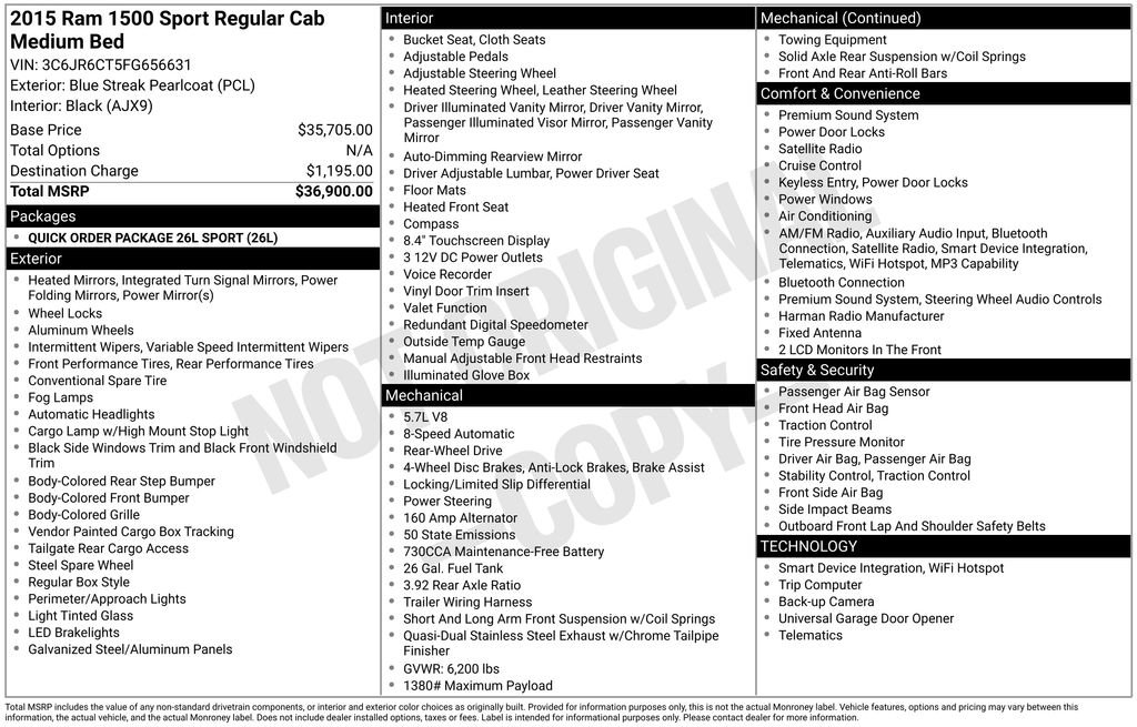 Used 2015 RAM 1500 Sport RWD image 4