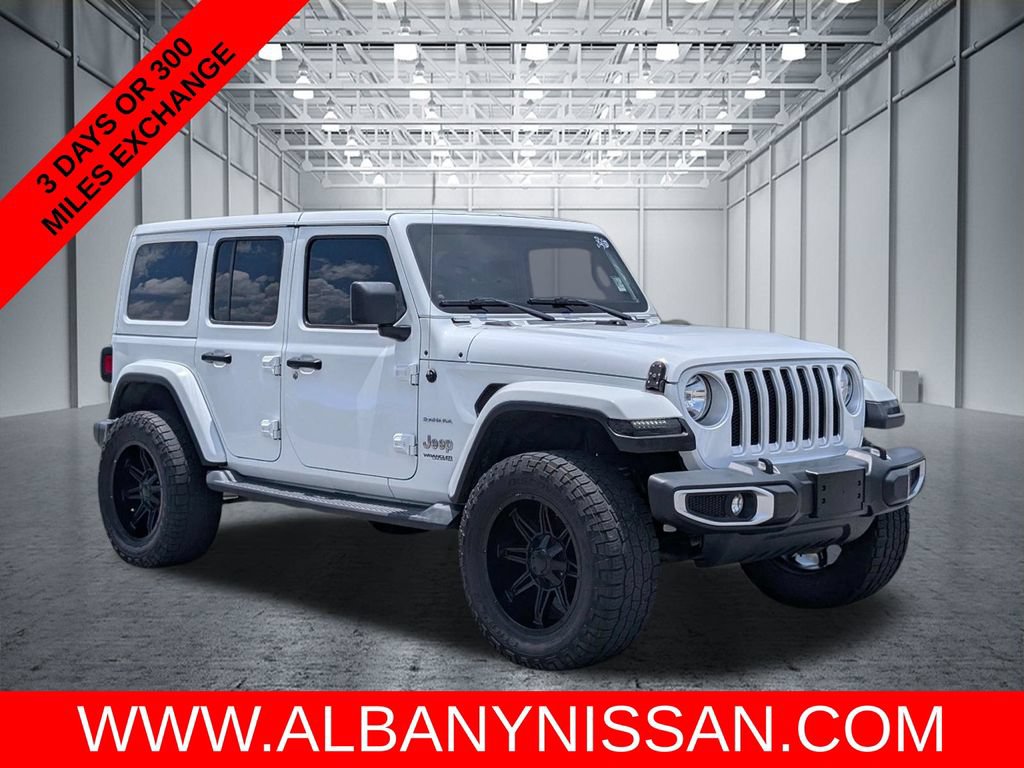 Used 2019 Jeep Wrangler Unlimited Sahara w/ Uconnect 4C Nav & Sound Group AWD/4WD image 1