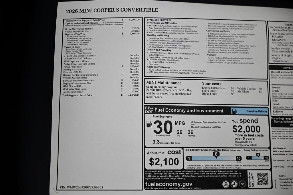 New 2026 MINI Cooper S FWD image 39