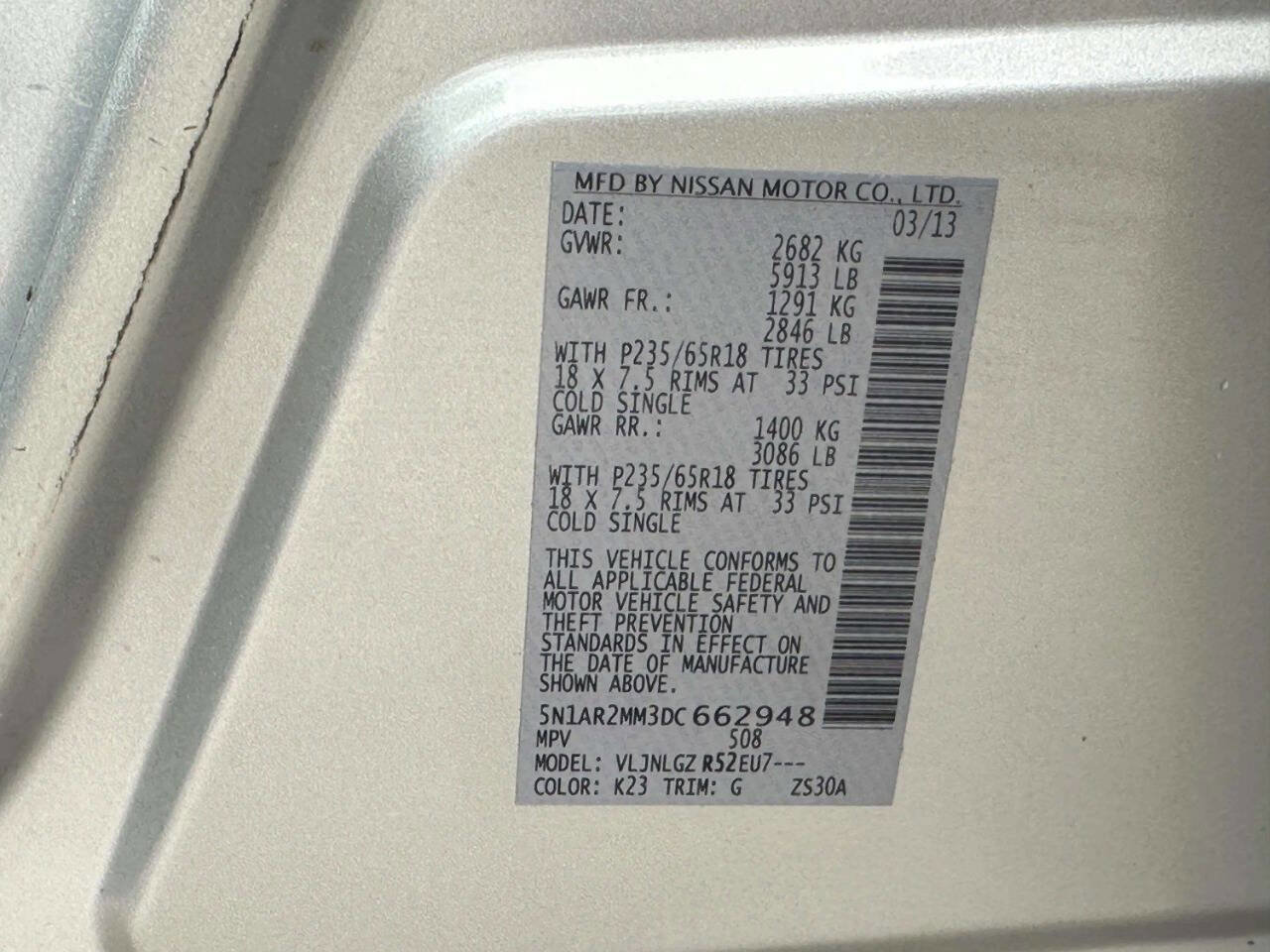 Used 2013 Nissan Pathfinder SL AWD/4WD image 27