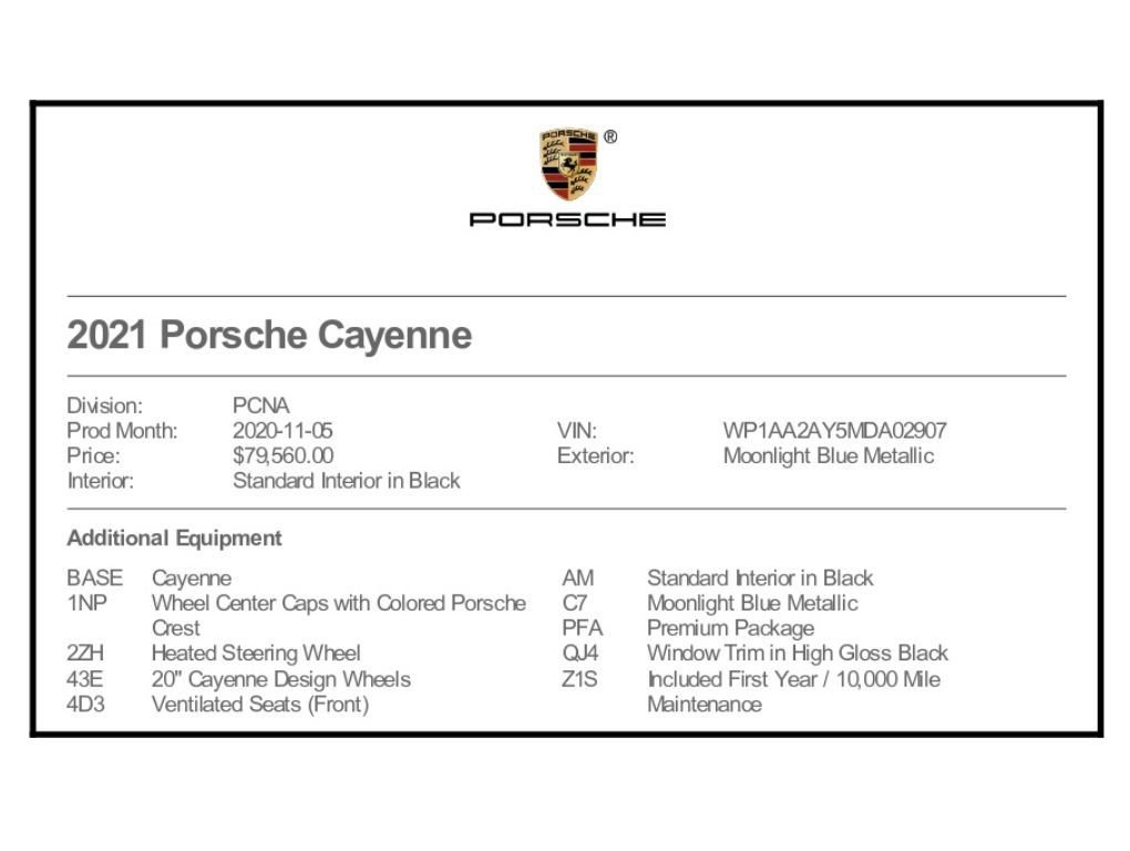 Used 2021 Porsche Cayenne AWD/4WD image 2