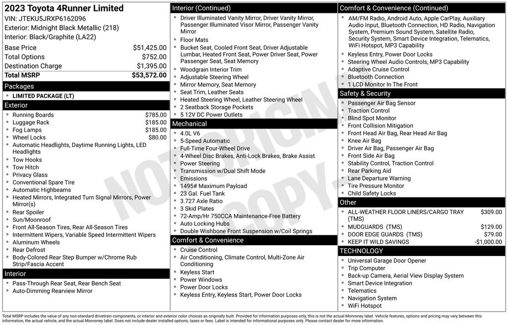 Certified 2023 Toyota 4Runner Limited AWD/4WD image 6