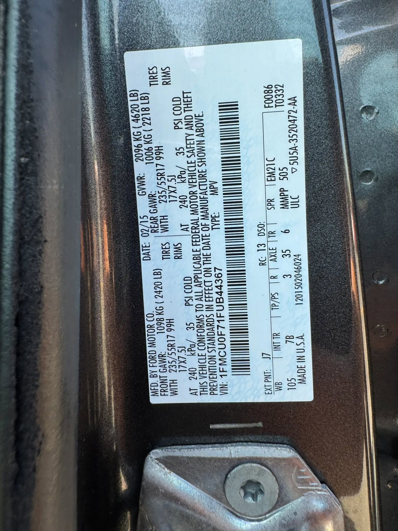 Used 2015 Ford Escape S FWD image 28
