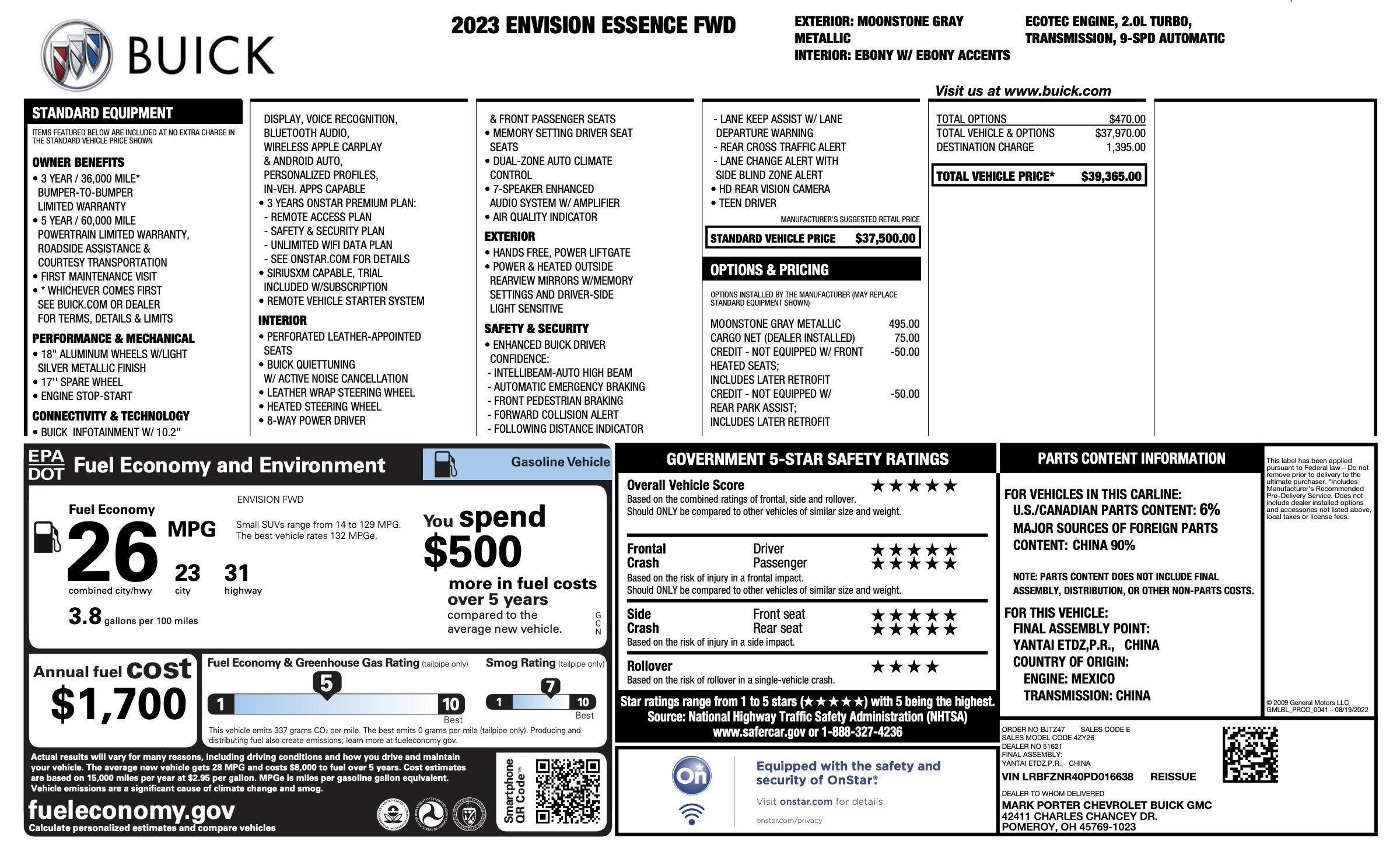 Used 2023 Buick Envision Essence FWD image 5