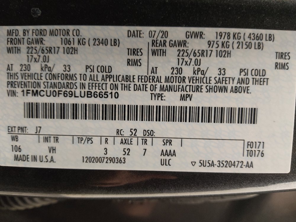 Used 2020 Ford Escape S FWD image 33