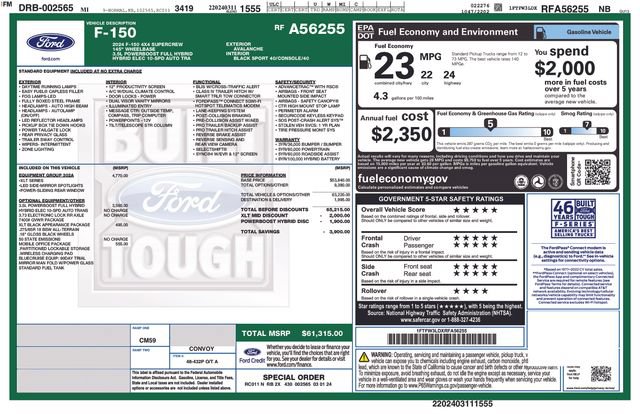 Used 2024 Ford F150 XLT w/ Equipment Group 302A MID AWD/4WD image 6