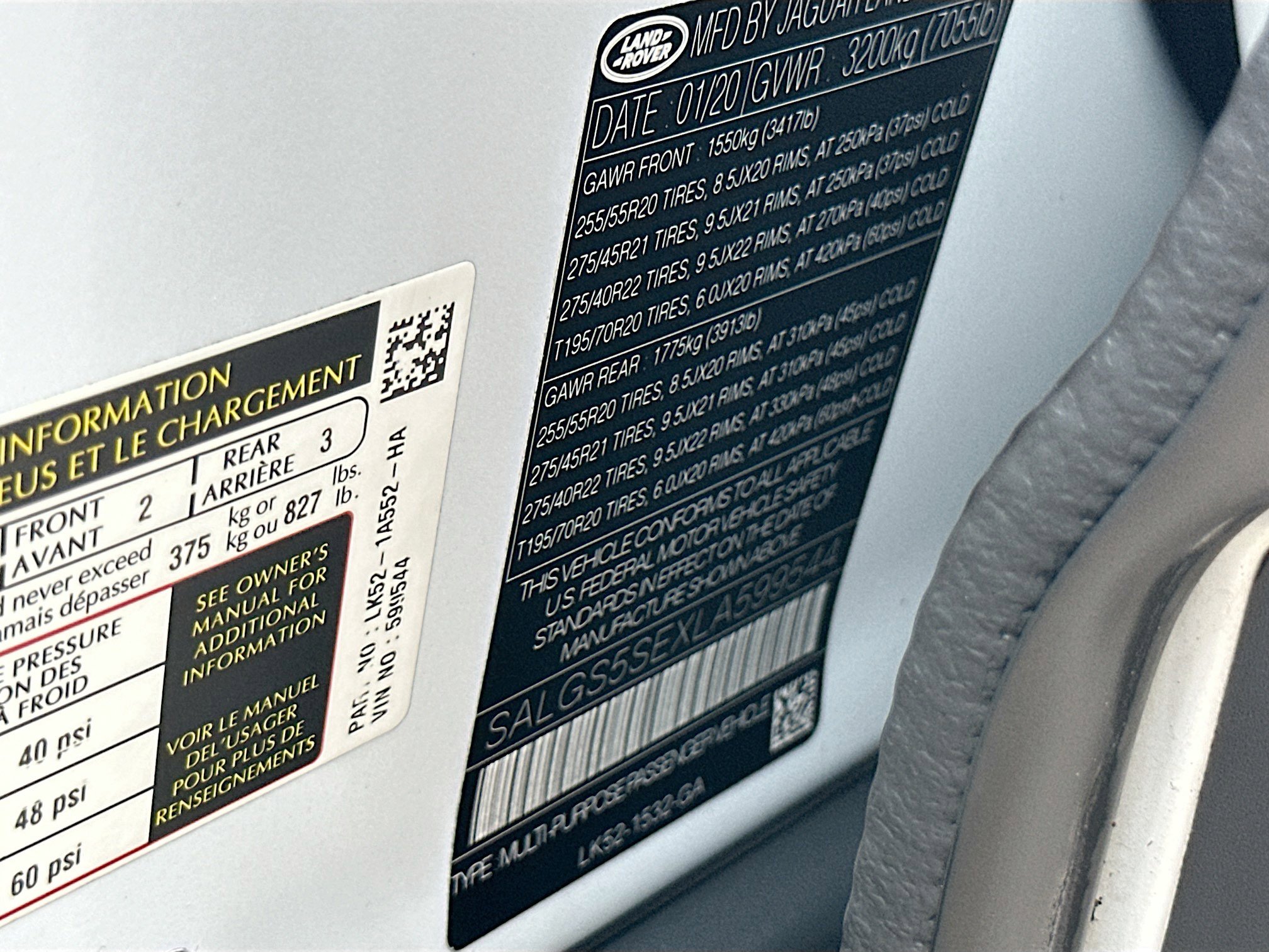 Used 2020 Land Rover Range Rover Long Wheelbase HSE image 35