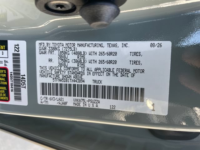 New 2026 Toyota Tundra Platinum AWD/4WD image 26