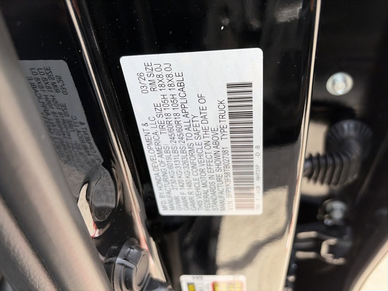 New 2026 Honda Ridgeline RTL image 23