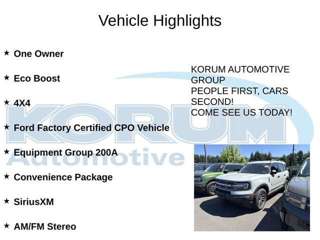 Used 2023 Ford Bronco Sport Big Bend w/ Convenience Package AWD/4WD image 4