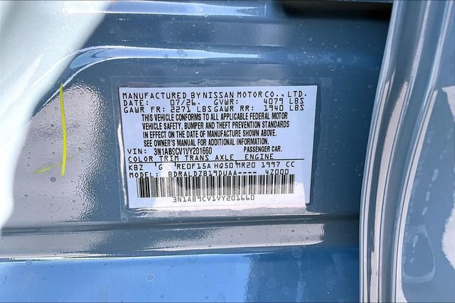 New 2027 Nissan Sentra SV w/ Floor Mat Package FWD image 13
