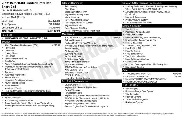 Used 2022 RAM 1500 Limited AWD/4WD image 3