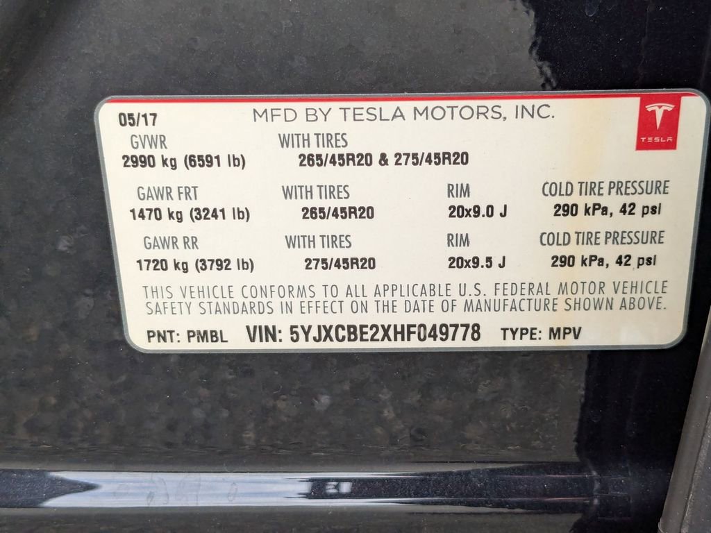 Used 2017 Tesla Model X 75D AWD/4WD image 22