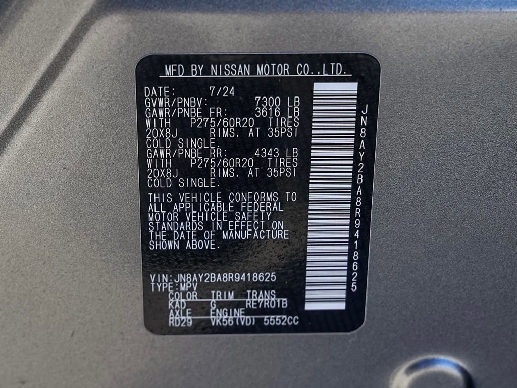 Used 2024 Nissan Armada SL w/ Captain's Chairs Package image 33