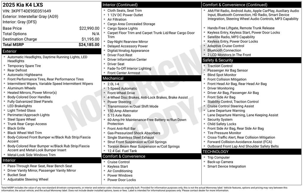 Used 2025 Kia K4 FWD image 29