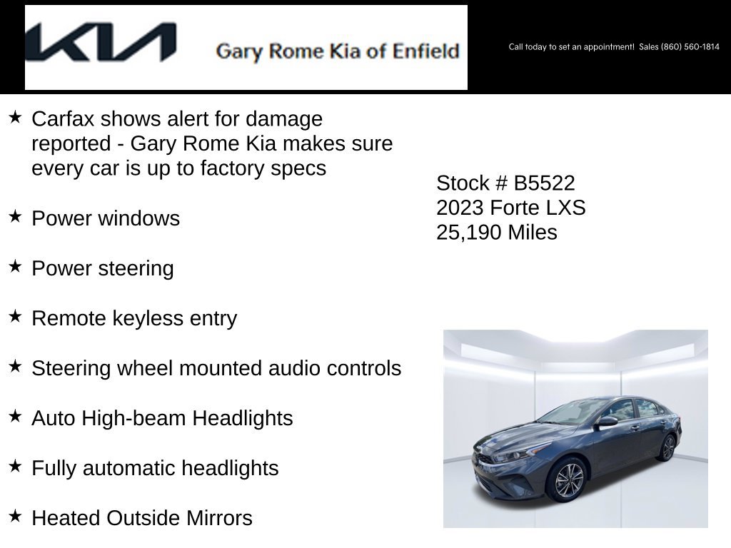 Certified 2023 Kia Forte LXS w/ LXS Technology Package FWD image 21
