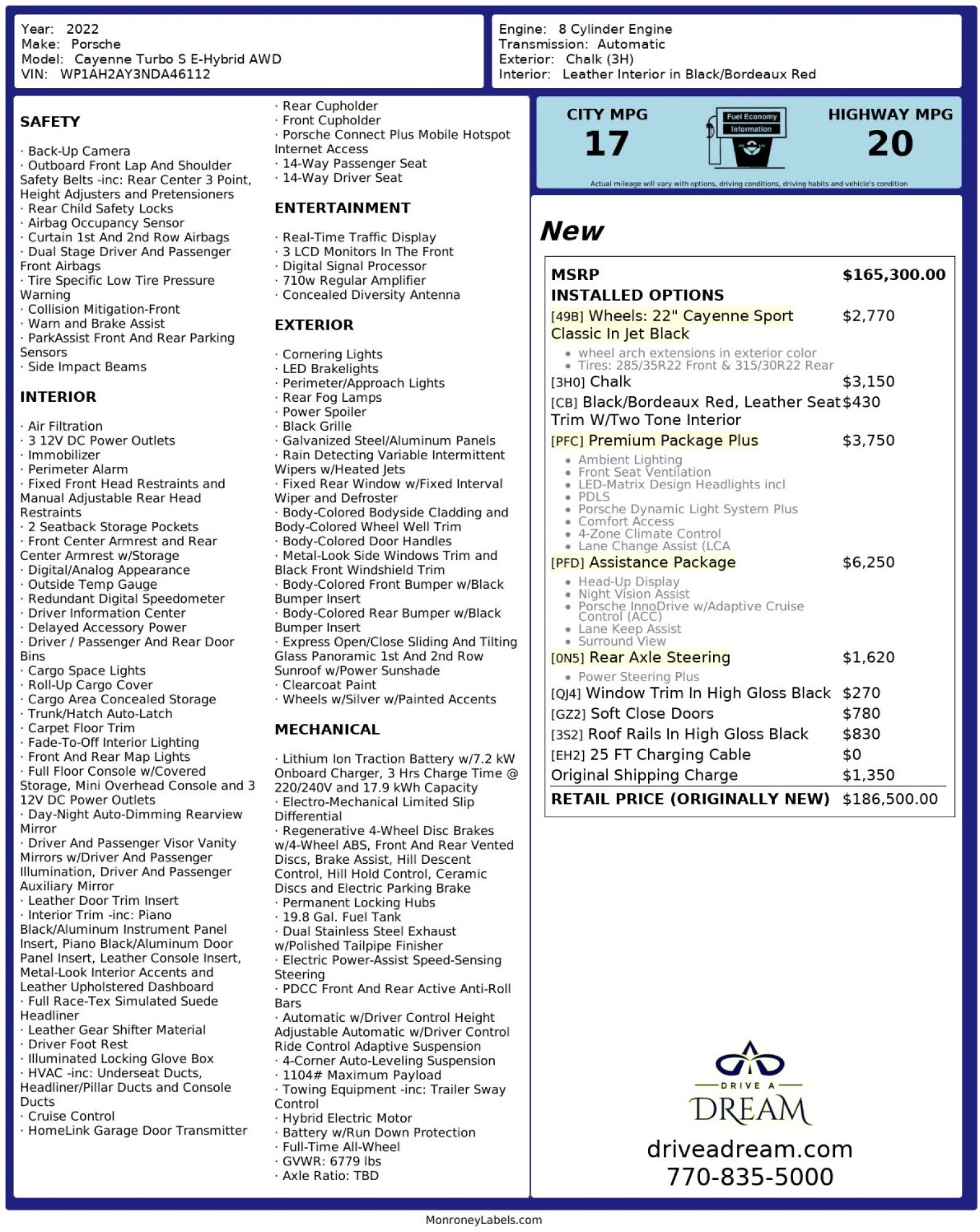 Used 2022 Porsche Cayenne Turbo S w/ Assistance Package image 68