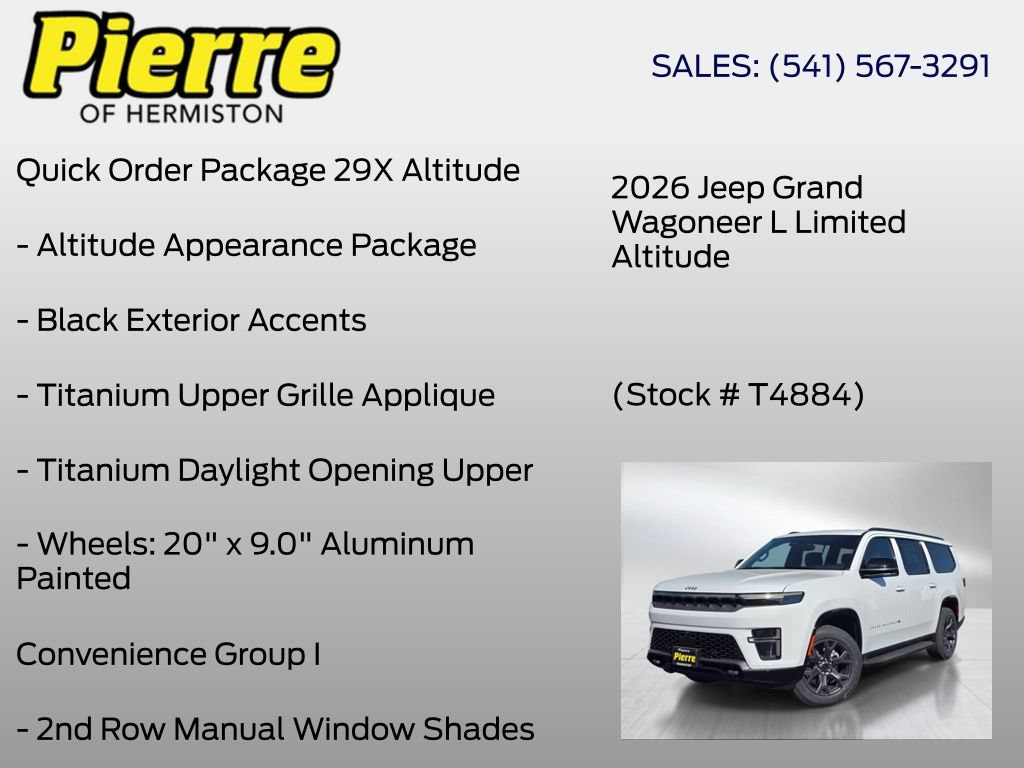 New 2026 Jeep Grand Wagoneer L Limited w/ Convenience Group I AWD/4WD image 6