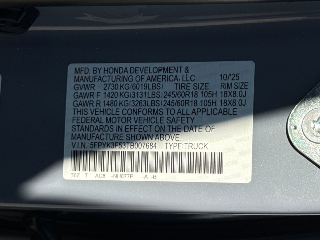 New 2026 Honda Ridgeline RTL image 28