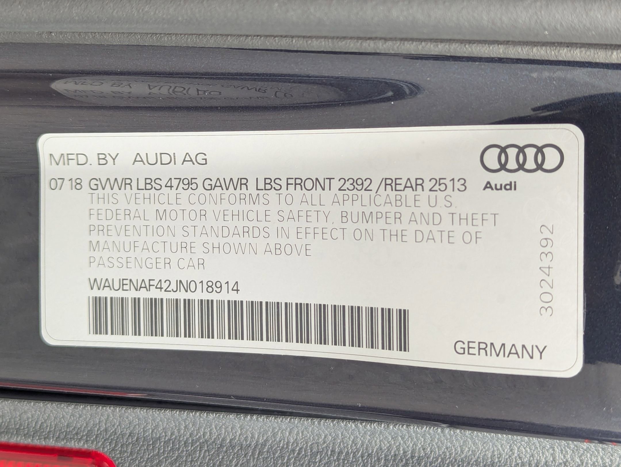 Used 2018 Audi A4 2.0T Premium Plus w/ Premium Plus Package image 33