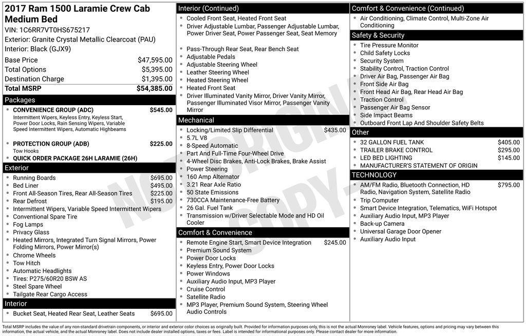 Used 2017 RAM 1500 Laramie w/ Convenience Group image 14