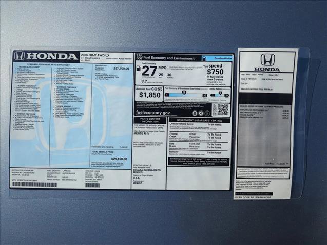 New 2026 Honda HR-V LX image 20