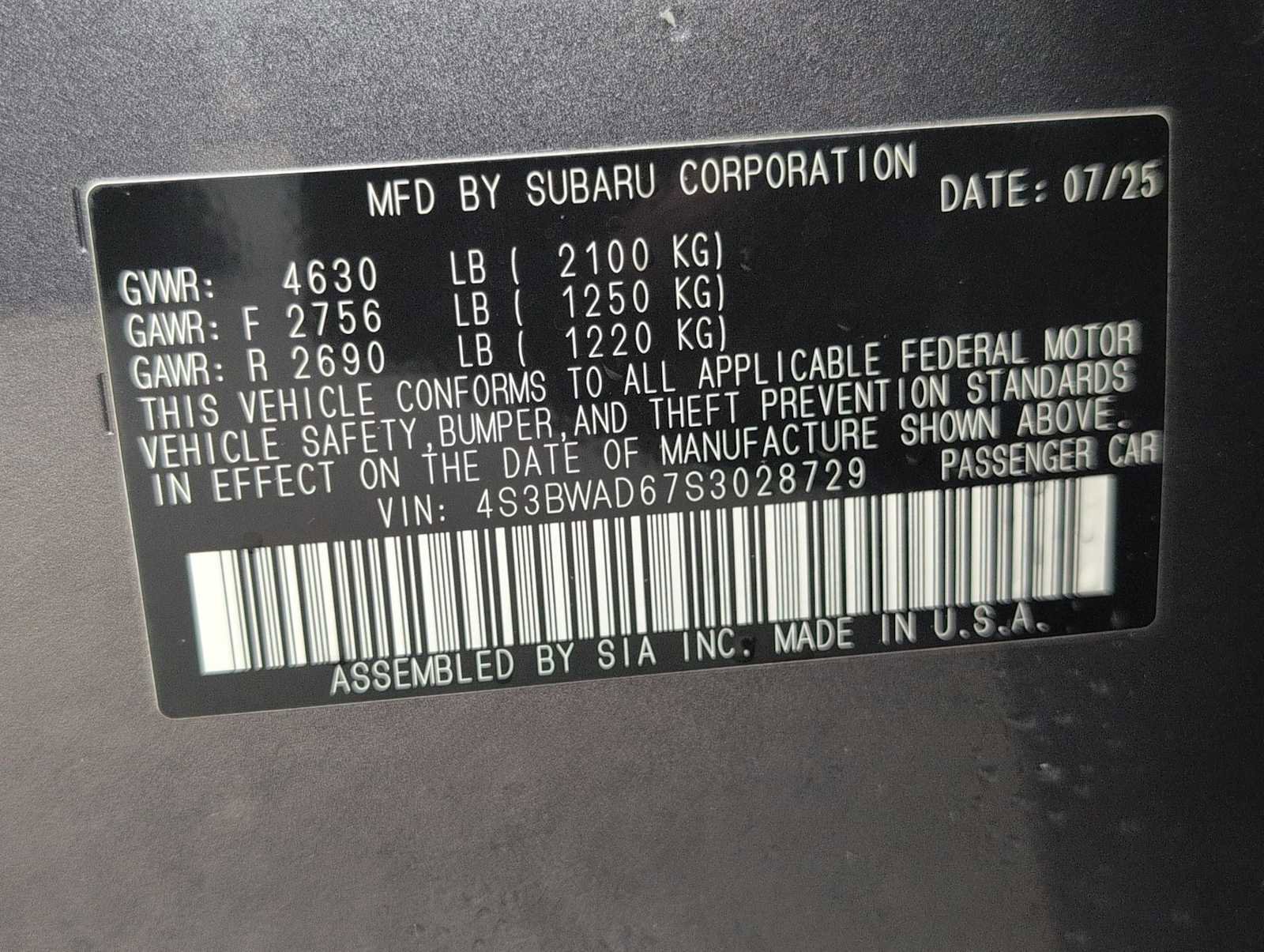 Certified 2025 Subaru Legacy Premium AWD/4WD image 34